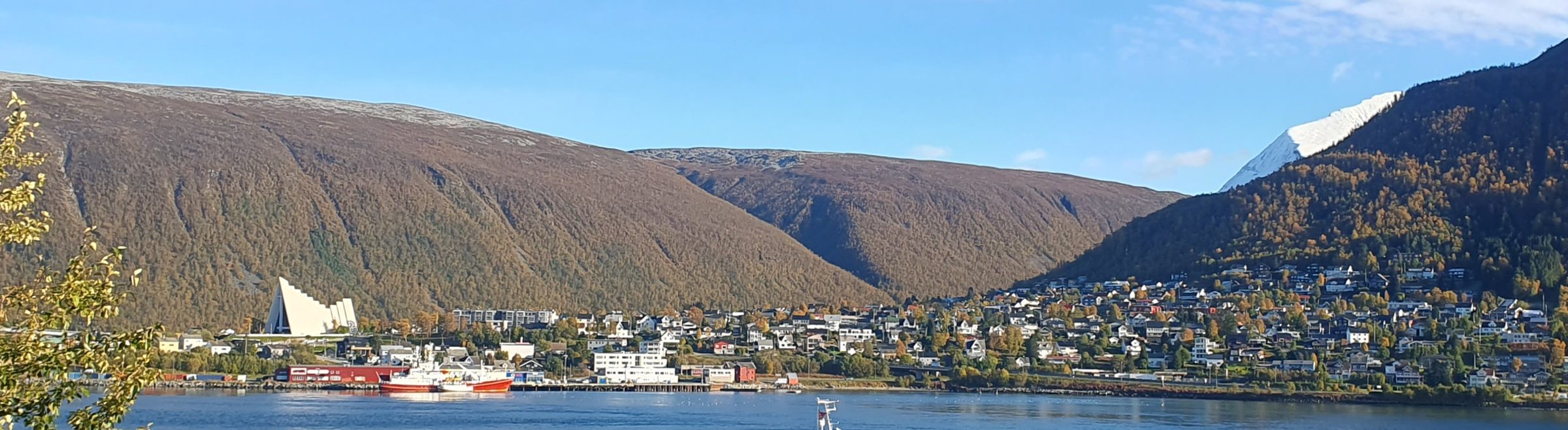 Utsikten fra kontoret til Bårdlund Advokatfirma, over Tromsøysundet